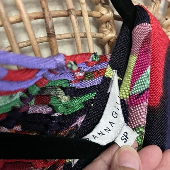 Anthropologie Ranna Gill Sabatina Mini Dress Stretch Boho Party Artsy Sz SP B20 - Picture 5 of 9